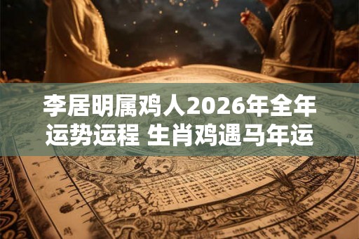 李居明属鸡人2026年全年运势运程 生肖鸡遇马年运势如何