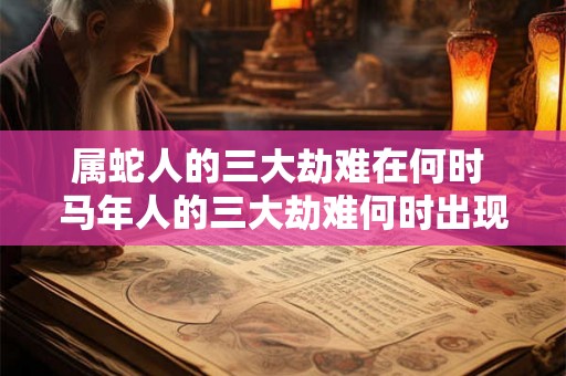 属蛇人的三大劫难在何时 马年人的三大劫难何时出现