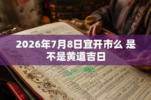 2026年7月8日宜开市么 是不是黄道吉日