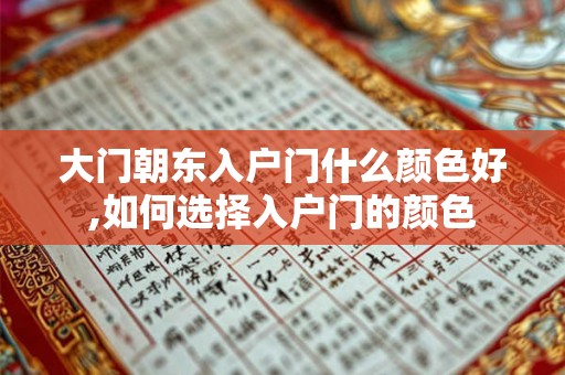 大门朝东入户门什么颜色好,如何选择入户门的颜色