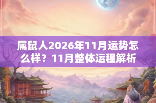 属鼠人2026年11月运势怎么样？11月整体运程解析