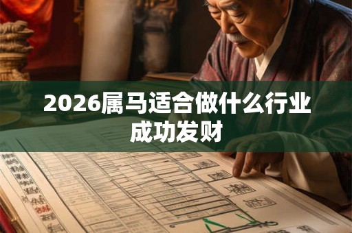 2026属马适合做什么行业成功发财