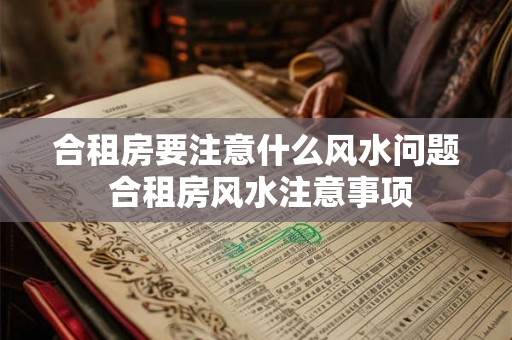 合租房要注意什么风水问题 合租房风水注意事项 合租房要注意什么风水问题 合租房风水注意事项