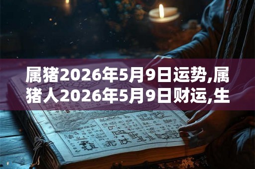属猪2026年5月9日运势,属猪人2026年5月9日财运,生肖猪2026年5月9日运势