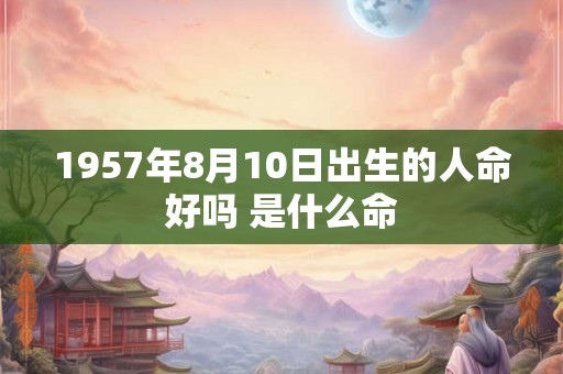 1957年8月10日出生的人命好吗 是什么命