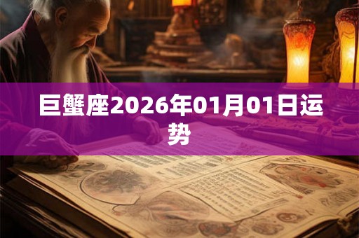 巨蟹座2026年01月01日运势