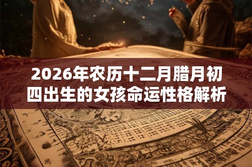 2026年农历十二月腊月初四出生的女孩命运性格解析