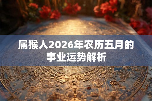 属猴人2026年农历五月的事业运势解析