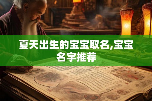 夏天出生的宝宝取名,宝宝名字推荐