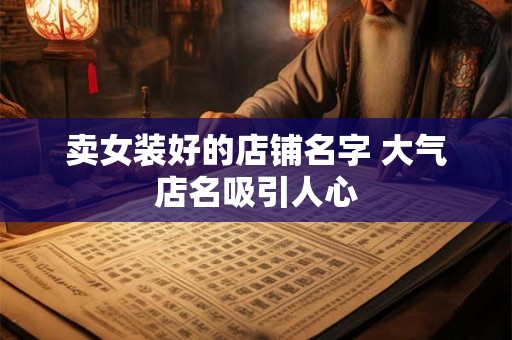 卖女装好的店铺名字 大气店名吸引人心