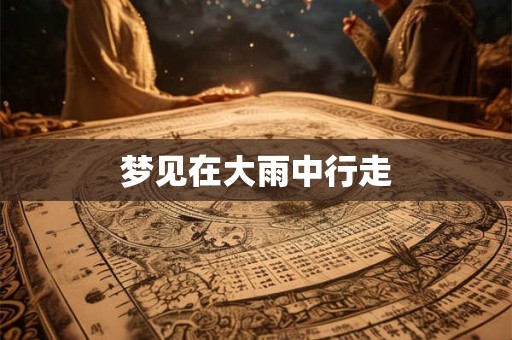 梦见在大雨中行走