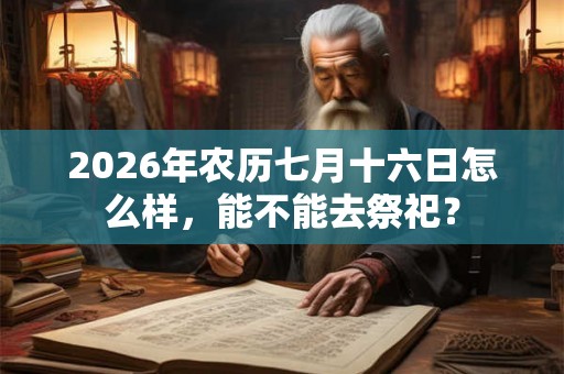 2026年农历七月十六日怎么样，能不能去祭祀？
