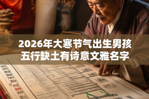 2026年大寒节气出生男孩五行缺土有诗意文雅名字