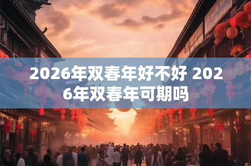 2026年双春年好不好 2026年双春年可期吗