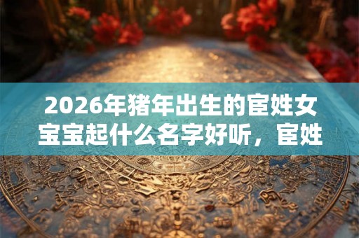 2026年猪年出生的宦姓女宝宝起什么名字好听，宦姓取名方法