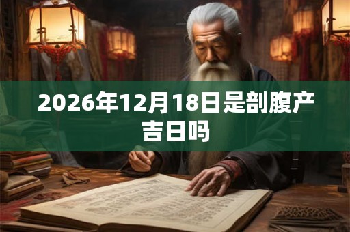 2026年12月18日是剖腹产吉日吗