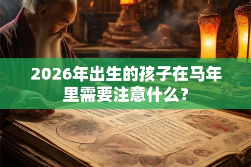 2026年出生的孩子在马年里需要注意什么？