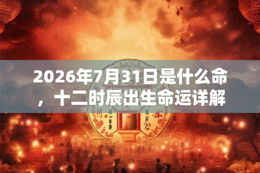 2026年7月31日是什么命，十二时辰出生命运详解