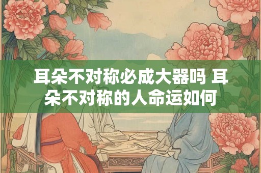 耳朵不对称必成大器吗 耳朵不对称的人命运如何 耳朵不对称必成大器吗 耳朵不对称的人命运如何