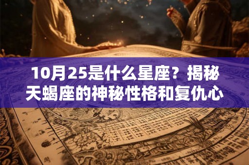 10月25是什么星座?揭秘天蝎座的神秘性格和复仇心理 10月25是什么星座?揭秘天蝎座的神秘性格和复仇心理