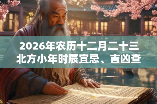 2026年农历十二月二十三北方小年时辰宜忌、吉凶查询 2026年农历十二月二十三北方小年时辰宜忌、吉凶查询
