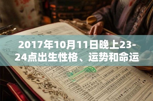 2017年10月11日晚上23-24点出生性格、运势和命运