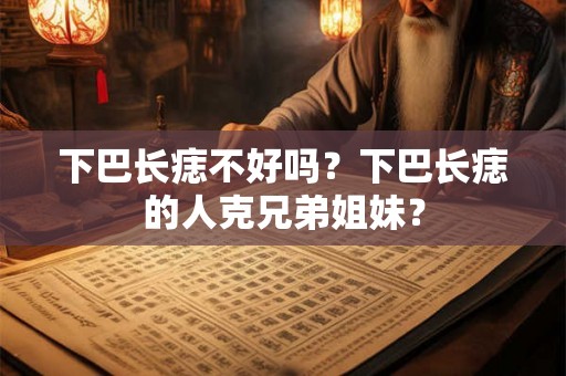下巴长痣不好吗？下巴长痣的人克兄弟姐妹？