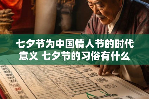 七夕节为中国情人节的时代意义 七夕节的习俗有什么