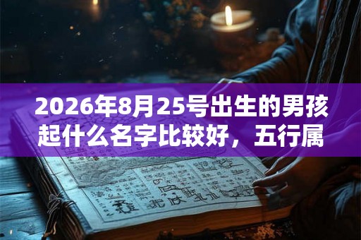 2026年8月25号出生的男孩起什么名字比较好,五行属什么 2026年8月25号出生的男孩起什么名字比较好,五行属什么