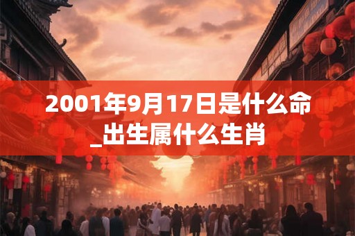 2001年9月17日是什么命_出生属什么生肖