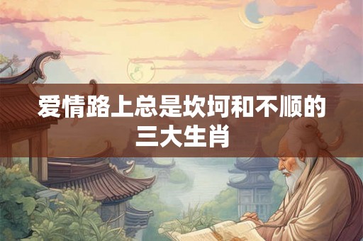爱情路上总是坎坷和不顺的三大生肖