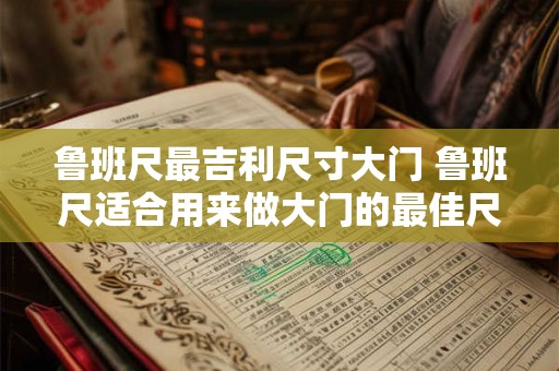 鲁班尺最吉利尺寸大门 鲁班尺适合用来做大门的最佳尺寸是多少