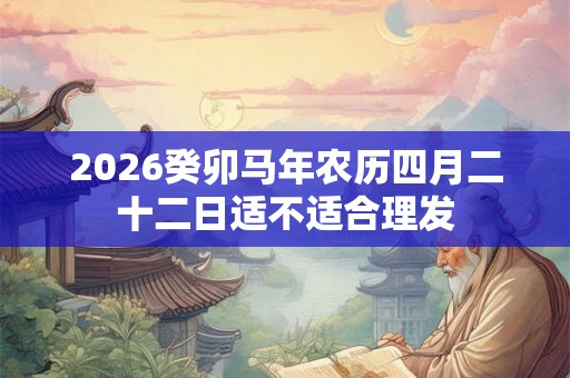 2026癸卯马年农历四月二十二日适不适合理发
