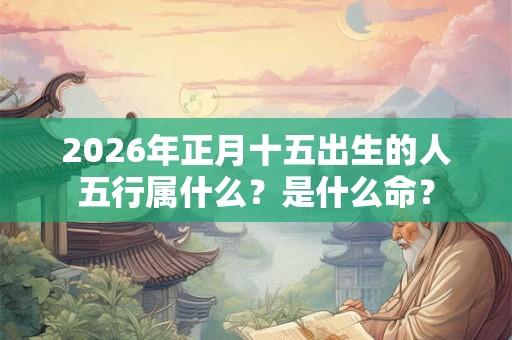 2026年正月十五出生的人五行属什么？是什么命？