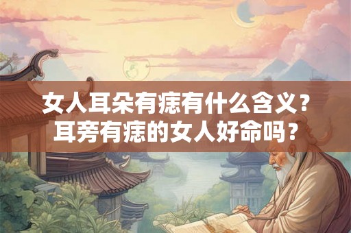 女人耳朵有痣有什么含义？耳旁有痣的女人好命吗？