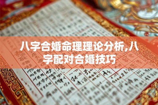 八字合婚命理理论分析,八字配对合婚技巧