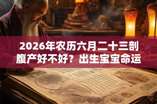 2026年农历六月二十三剖腹产好不好?出生宝宝命运? 2026年农历六月二十三剖腹产好不好?出生宝宝命运?