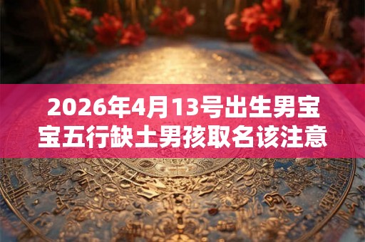 2026年4月13号出生男宝宝五行缺土男孩取名该注意什么