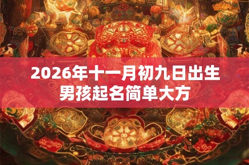 2026年十一月初九日出生男孩起名简单大方