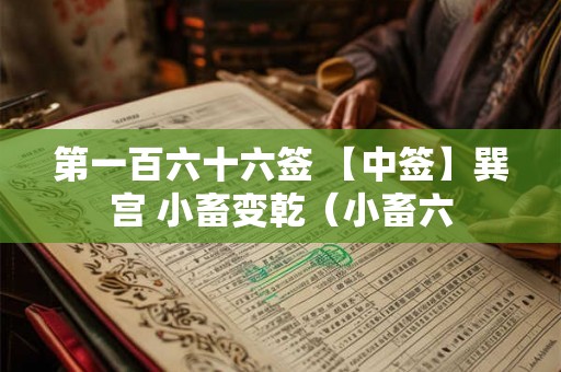 第一百六十六签 【中签】巽宫 小畜变乾（小畜六