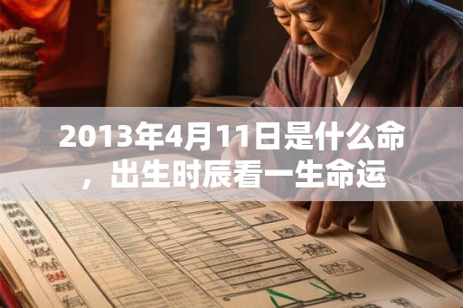 2013年4月11日是什么命，出生时辰看一生命运