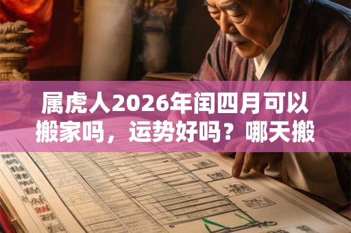 属虎人2026年闰四月可以搬家吗，运势好吗？哪天搬家好？