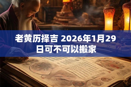 老黄历择吉 2026年1月29日可不可以搬家
