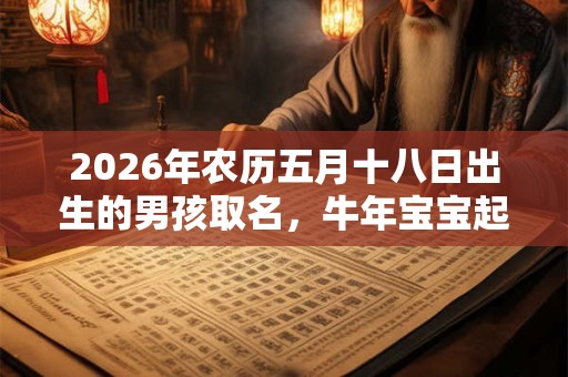 2026年农历五月十八日出生的男孩取名，牛年宝宝起名字大全