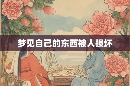 梦见自己的东西被人损坏