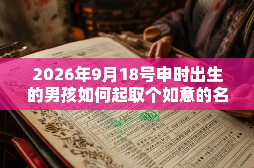 2026年9月18号申时出生的男孩如何起取个如意的名字和五行属性 2026年9月18号申时出生的男孩如何起取个如意的名字和五行属性