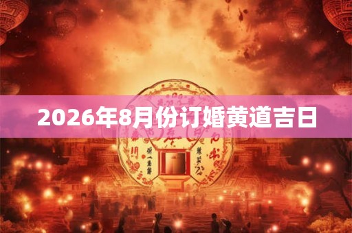2026年8月份订婚黄道吉日