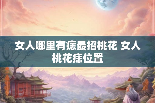 女人哪里有痣最招桃花 女人桃花痣位置