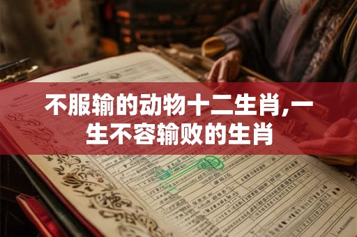 不服输的动物十二生肖,一生不容输败的生肖 不服输的动物十二生肖,一生不容输败的生肖