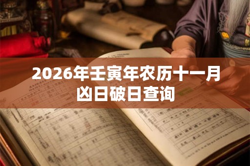 2026年壬寅年农历十一月凶日破日查询